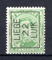 PRE61A MNH** 1922 - LIEGE 22 LUIK  - Typos 1922-26 (Albert I.)