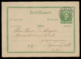 DUTCH INDIES. 1888. Soerabaja - Goejangan. 5c Green Stat Card. XF. - Indonesië