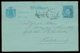 DUTCH INDIES. 1893. Toeldeng Agueng. 5c Local Stat Card Usage. F-VF. - Indonesië