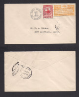DOMINICAN REP. 1930 (24 Ene) Sto Domingo - Haiti, Port Prince (27 Jan) 12c Rate Air Fkd Env, Slogan Cachet. VF. - República Dominicana