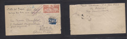 DOMINICAN REP. 1930 (11 Sept) Sto Domingo - Austria, Wien. Café Del Yaque. Air Fkd Envelope Via NY + Poste Restante Aust - República Dominicana