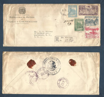 DOMINICAN REP. 1931 (17 Sept) Relief Issue. Puerto Plata - USA, Maplewood, NJ (20-22 Sept) Registered Air Multifkd Env,  - República Dominicana