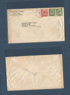 DOMINICAN REP. 1928 (20 Oct) Monte Christy - USA, Atlanta. Fkd Env 4c Rate, Rolling Lilac Cancel. Fine. - Repubblica Domenicana