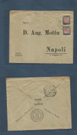 DOMINICAN REP. 1906 (12 Feb) Sto Domingo - Italy, Napoli (3 June) Fkd Env, 10c Rate. Fine. - Repubblica Domenicana