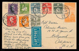 DENMARK. 1936 (23 Feb). Air Multiple Fkd PPC - USA. VF. - Sonstige & Ohne Zuordnung