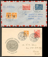 DENMARK. 1947-50. 2 Nice Multiple Fkgs - USA. - Sonstige & Ohne Zuordnung