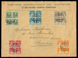 DENMARK. 1907. Kopenhagen - France. Spectacular Blocks Of Four Fkg. Comercial Correspondence. - Sonstige & Ohne Zuordnung