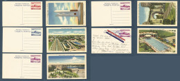 DOMINICAN REP. 1949. Hotel Jaragua Stationary Photo View Diff Cards, 5 Different, One Circulated To Ft. Landerdale, Flo, - Repubblica Domenicana