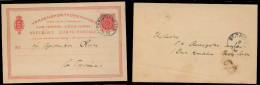 D.W.I.. 1896. Christed - St Thomas. 3c Red Stat Card. XF Used. V Nice Cond. - Antillas Holandesas