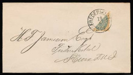 D.W.I.. 1908. Frederikstad Local Lower Right Bisected 4c Usage. - Antilles