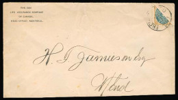 D.W.I.. 1903 (19 Feb). Frederikstad - West End. Bisected 4c Env. - Antillas Holandesas
