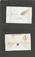 D.W.I.. 1840 (27 Oct) Venezuela, Maracaybo - DWI, St. Thomas, Where Forwarded By PTR Hestres & Co / St. Thomas, Reverse  - Antille