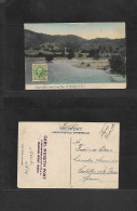 DWI - ST. THOMAS. C. 1911-12. GPO - Spain, Castellon De La Plana. Fkd View Sugar Estate Card, Concentric Rings Cancel, A - Antilles