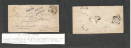 DUTCH INDIES. 1894 (14 June) Madioen - Utrech, Netherlands. 15c Grey Stat Env, Cds, "Ned Incl Via Marseille" + Stline, R - Indonesië