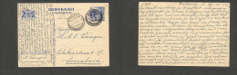 DUTCH INDIES. 1935 (20 Dec) Batavia - Soerabia (21 Dec) Local 5c Blue Stat Card. VF Local Usage. - Indonesië