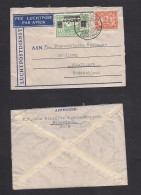 DUTCH INDIES. 1934 (20 Feb) Batavia - Germany, Stuttgart. Fkd Air Lettersheet. Fine Used. - Indonesië