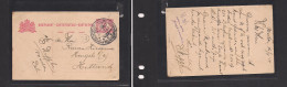 DUTCH INDIES. Dutch Indies Cover 1914 Medan To Hengelo Netherlands Stat Card Mult Ring Cachet. Easy Deal. - Indonesië