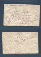 DUTCH INDIES. 1946 (4 Apr) WWII. OAS. Airmail / Luchtpost - Morotai - Netherlands, Gonda. FM Envelope With Provisional D - Indonesië