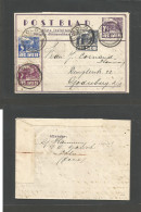 DUTCH INDIES. 1936 (20 Nov) Solo - Germany, Godersberg. 7 1/2 Lilac Stat Lettersheet + 3 Adtls, Cds. Fine Usage. - Indonesië