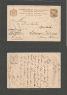 DUTCH INDIES. 1890 (6 June) Medan - Germany, Schlewig - Hobtein. 7 1/2c Brown Stat, Cds. PARIT ESTATE.  + "Ned Indie / B - Indonesië