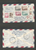 DUTCH INDIES. 1955 (3 June) Semarang - Australia, Via Melbourne (7 June) Air Registered Multifkd Envelope. VF. - Indonesië