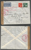 DUTCH INDIES. 1941 (19 April) Soerabaja - Australia, PERTH. Air Multifkd Envelope. Censored. Via KNILM + Onward Air. Fin - Indonesië