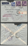 DUTCH INDIES. 1940 (27 June) Batavia - USA, NYC. Air Registrated Multifkd Envelope (rough Opening) Censored. Via Hawaii  - Indonesië