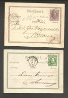 DUTCH INDIES. 1886 (Feb - March). Semarang, Batavia. 5c Green 5c Violet 2 Local Nice Early Stat Usages One Stline Town C - Indonesië