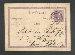 DUTCH INDIES. 1881. Tjandjoer - Butenzorg. 5c Lilac Local Stat Card 5b. Fine Used. - Indonesië