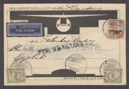 DUTCH INDIES. 1929 (15 Oct). First Flight Card. Palembang - Bandoeng (17 Oct). Last 70$ At Auction) - Indonesia