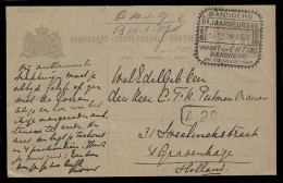 DUTCH INDIES. 1926 (14 Dec). Bandoeng - Netherlands 7 1/2c Brown Stat Card. France Slogan Market Cancel. XF. - Indonesia