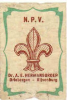 Dutch Matchbox Label, Driebergen-Rijsenburg - Utrecht, N. P. V. -  Dr. A. E. Hermansgroep, Holland, Netherlands - Boites D'allumettes - Etiquettes