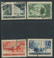 Finland:Used Stamps Serie 300 Years Finnish Post, Boat, Airplane, Buildings, 1938 - Usados