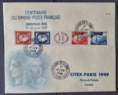 France 1949 N°830/33 Ob  Sur Lettre TB - ....-1949