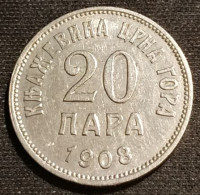 RARE - MONTENEGRO - 20 PARA 1908 - KM 4 - Yougoslavie