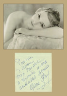 Marie Glory (1905-2009) - Actrice Française - Feuillet Autographe Signé + Photo - Schauspieler Und Komiker