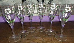 PERRIER-JOUËT 6 Flûtes De Champagne Belle Époque H:19cm 80's - Glasses