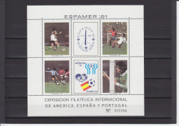 ARGENTINE - ARGENTINA - 1981 - ** / MNH - FOOTBALL WORLD CUP SPAIN 1982 - ESPAMER EXHIBITION - Mi. Bl. 28 - 1982 – Espagne