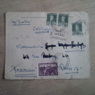 LETTRE RECOMMANDE BUENOS AIRES POUR PARIS - Covers & Documents