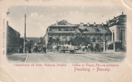 Pressburg Pozsony Stefaniestrasse Mit Palais Erzherzog Friedrich  Edit Stengel P; Used 1901 - Slowakei