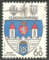 290 Czechoslovakia Armoiries Coat Of Arms Lion Lowe Leone (CZE-373a) - Timbres