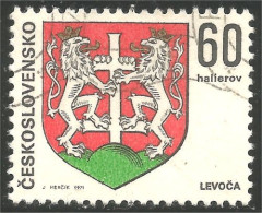 290 Czechoslovakia Armoiries Coat Of Arms Lion Lowe Leone (CZE-372d) - Briefmarken