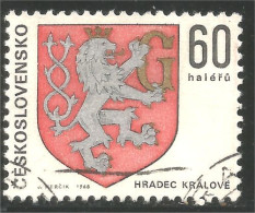 290 Czechoslovakia Armoiries Coat Of Arms Lion Lowe Leone (CZE-372e) - Briefmarken