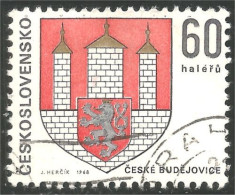 290 Czechoslovakia Armoiries Coat Of Arms Lion Lowe Leone (CZE-372b) - Briefmarken
