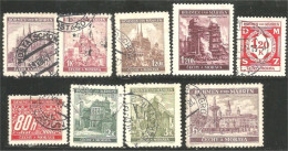 290 Bohmen Mahren1940 9 Different Old Stamps (CZE-306) - Oblitérés