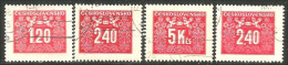 290 Czechoslovakia 1946-48 4 Different Postage Due Taxe (CZE-291) - Strafport