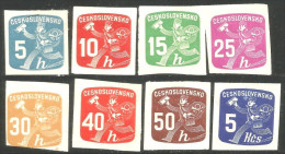 290 Czechoslovakia 1945 Newpaper Journaux 8 Different MH * Neuf A Few NO GUM (CZE-272) - Newspaper Stamps