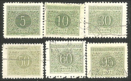 290 Czechoslovakia 1954 Tax Green Stamps (CZE-215b) - Segnatasse