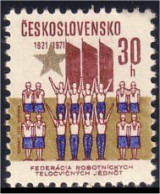 290 Czechoslovakia Gymnasts Banner Drapeaux MNH ** Neuf SC (CZE-84) - Gymnastique