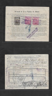 ECUADOR. 1948 (25 June) Servicio Paquetes Postales. Reverse Multifkd Timbre Periodicos + Correos Multifkd Receipt. Fille - Ecuador